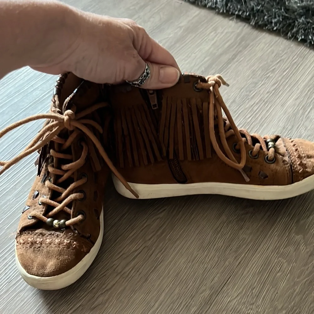 Moccasin LEATHER shoes👀🫶🏼sz.13 RAMPAGE GIRLS